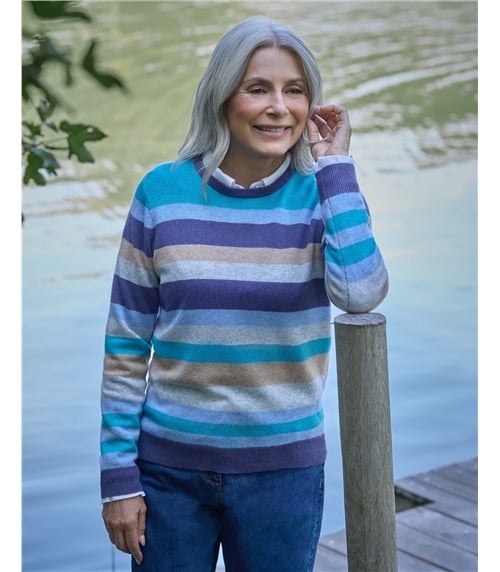 Cashmere and Merino Crew Neck Knitted Jumper