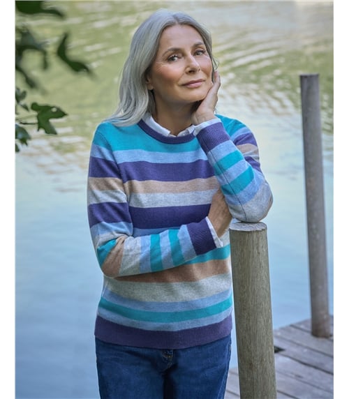 Cashmere and Merino Crew Neck Knitted Jumper