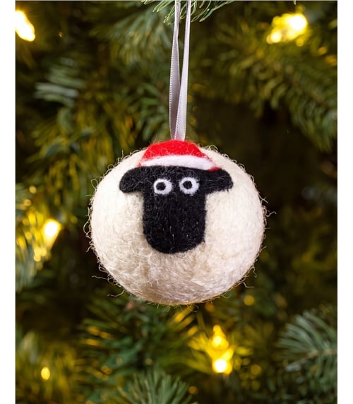 Festive Sheep Bauble