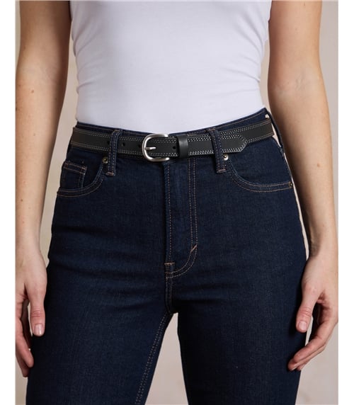 Keisley Twin Stitch Leather Belt