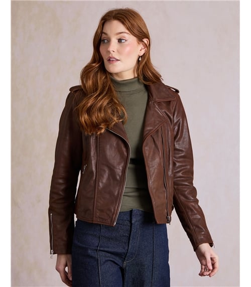 Wynlass Leather Biker Jacket