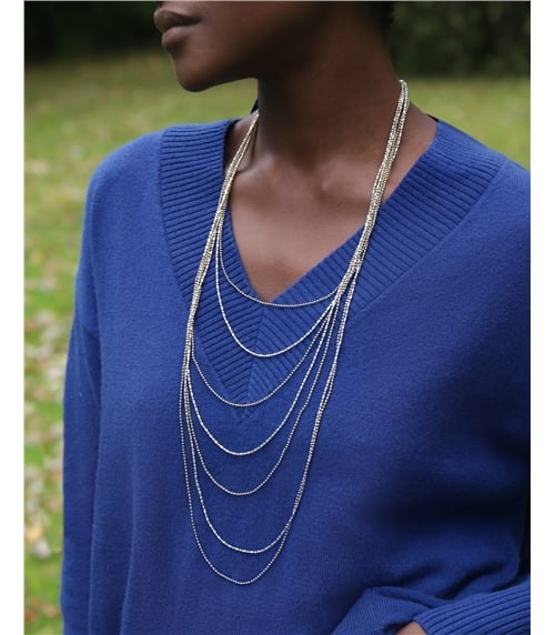 Fine Chain Multirow Necklace