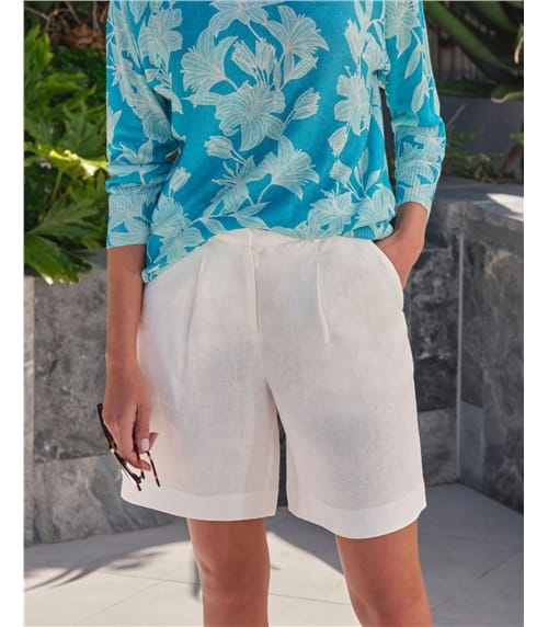 Linen Pleat Shorts
