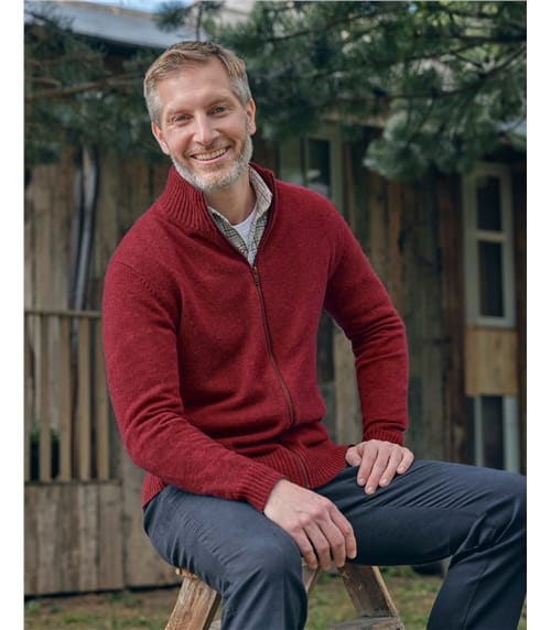 Cardigan Lincoln à fermeture éclair - Homme - Laine d’agneau certifiée 100% RWS