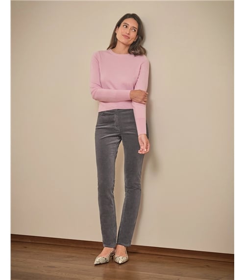 Röhrenjeans aus Samt