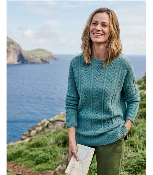 lambswool cable knit jumper