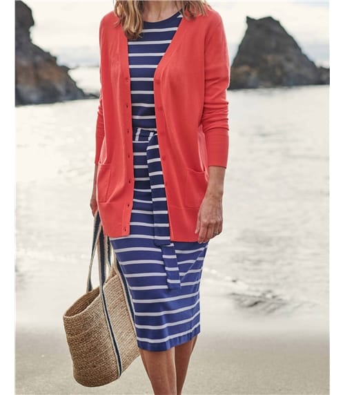 Silk and Cotton Long Cardigan