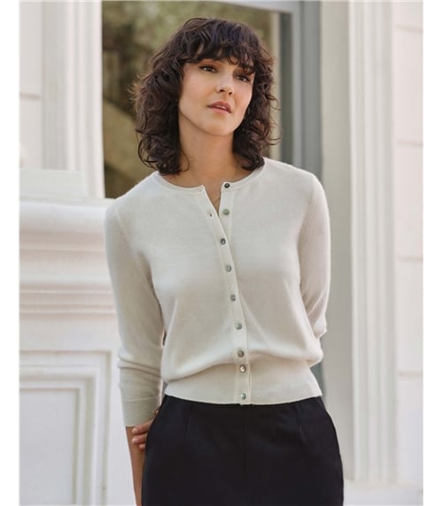Cashmere Cropped Cardigan