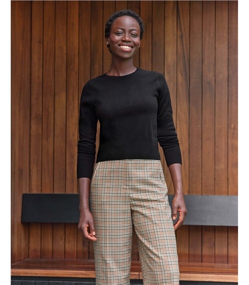 Kurzer Kaschmirpullover