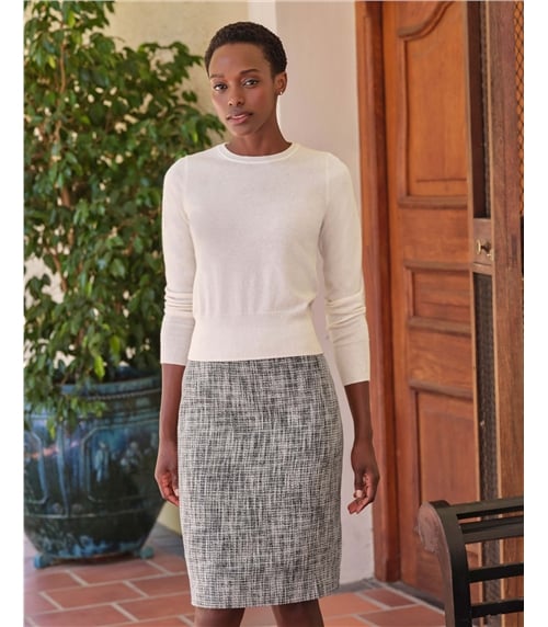 Kurzer Kaschmirpullover