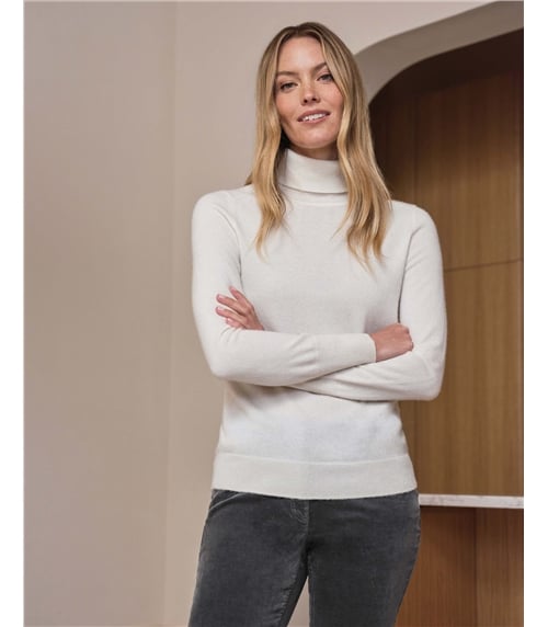 Womens Cashmere Turtle Neck Sweater