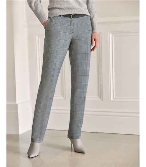 Slim Leg Wool Blend Trouser