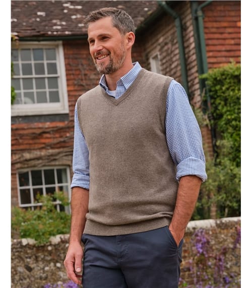 Mens Sleeveless Jumpers Cardigans Slipovers WoolOvers UK