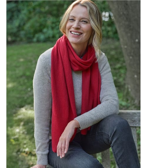 Cashmere Merino Ribbed Scarf