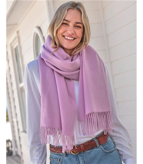 Wide Pure Wool Scarf