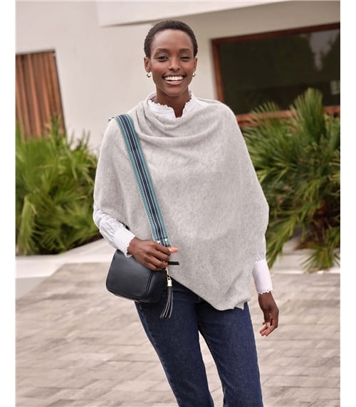 Organic Cashmere Gassato Poncho