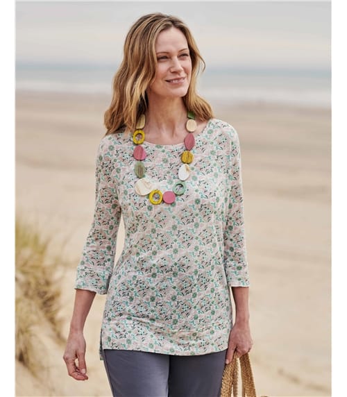 Linen Step Hem Top