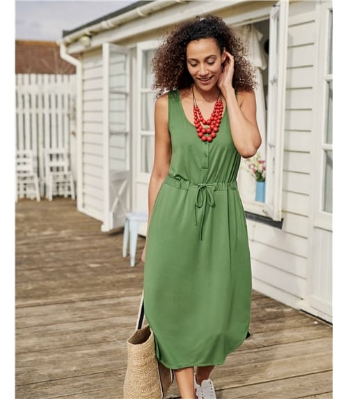 Easy Button Front Dress