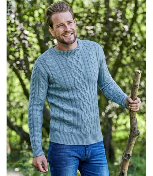 Pure Wool Aran Knitted Sweater