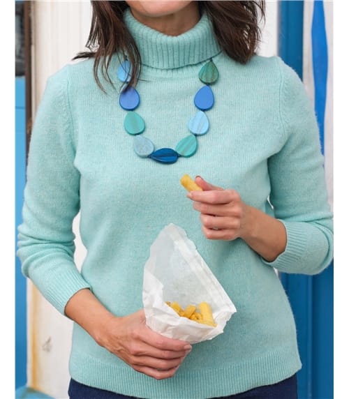 Pull à col roulé - Femme - Laine d’agneau certifiée 100% RWS