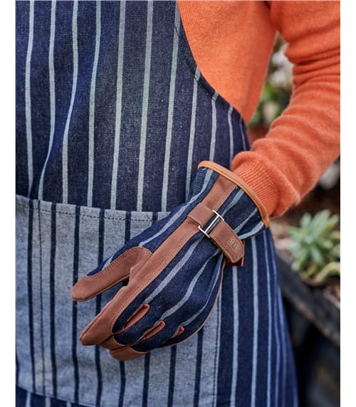 Burgon & Ball Sophie Conran Ticking Stripe Cotton Garden Gloves