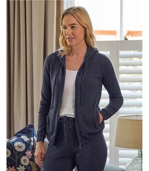 Cardigan à capuche Détente luxueux - Femme - Cachemire & Mérinos