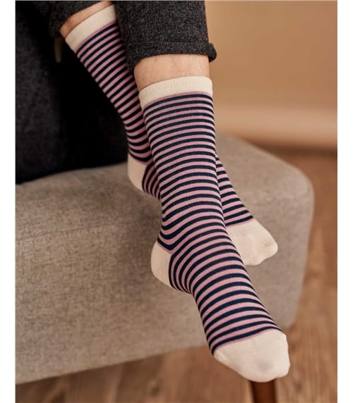 Womens Bamboo Stripe Sock