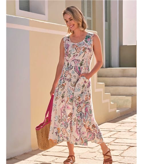 Womens Pocket Pinafore Dress
