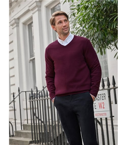 Mens Cashmere V Sweater