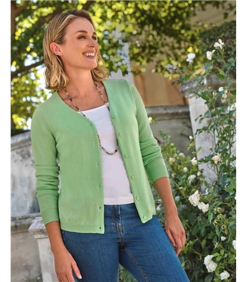 Cashmere Merino Classic V Neck Cardigan