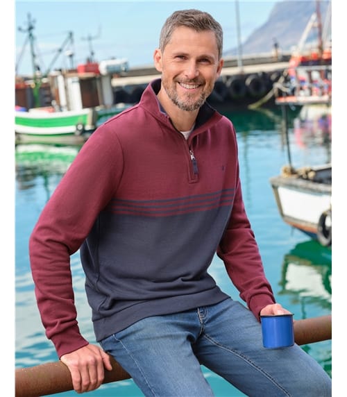 Cotton Half Zip Jumper