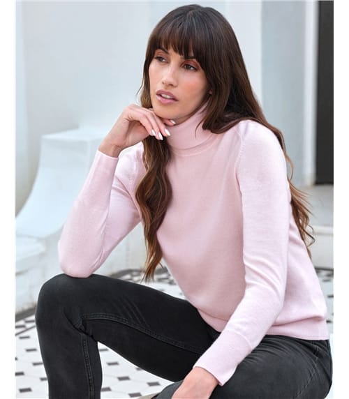 Womens Cashmere Turtle Neck Sweater
