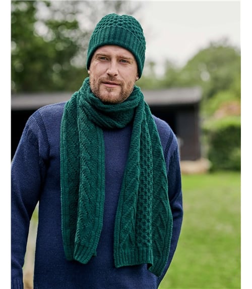 Mens Cable Knit Scarf
