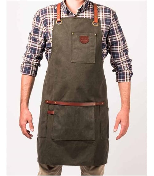 Waxed Canvas and Leather Apron