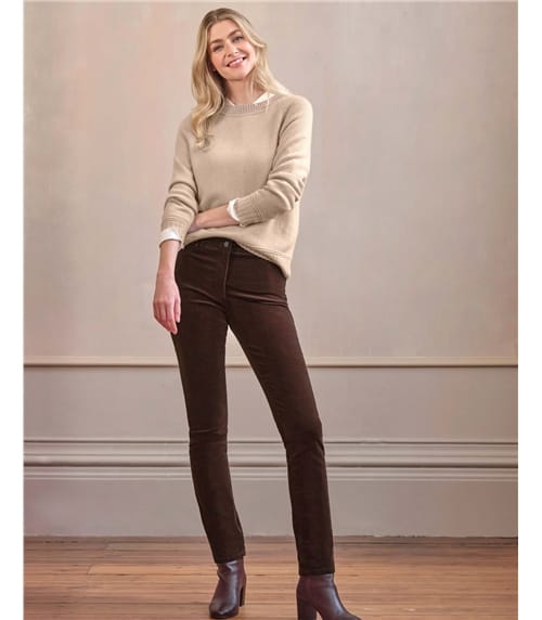 Röhrenjeans aus Samt