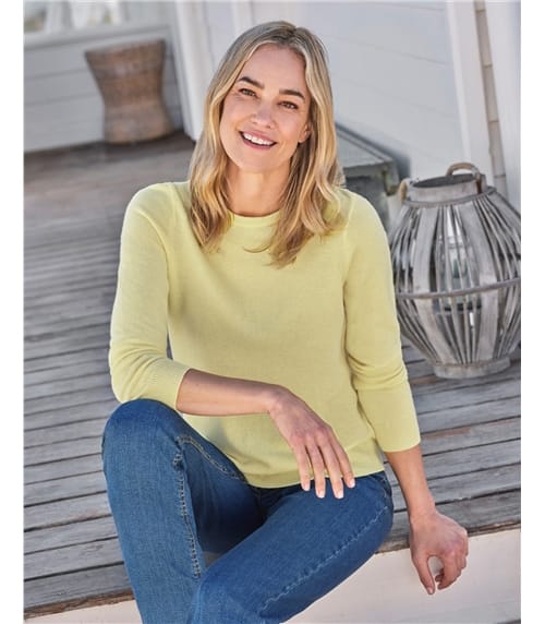 Cashmere and Merino Crew Neck Knitted Jumper