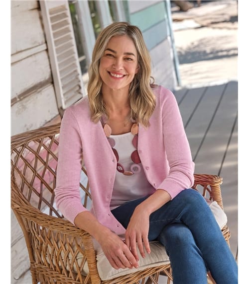 Cashmere Merino Classic V Neck Cardigan