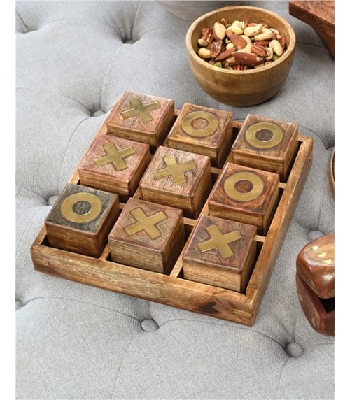Wooden Noughts And Crosses Game