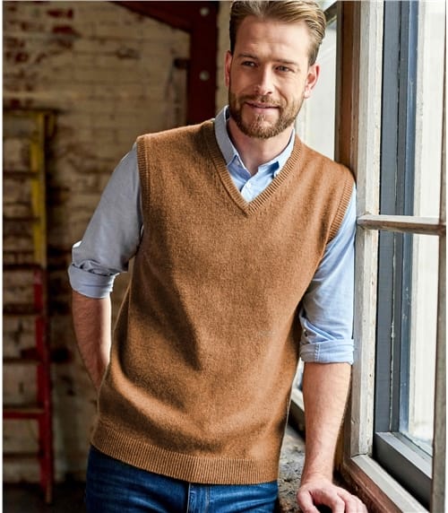 Mens Classic Lambswool Slipover