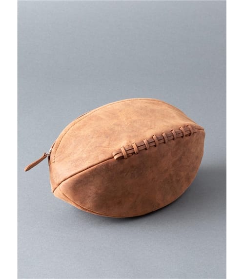 Hunter Rugby Ball Leather Wash Bag