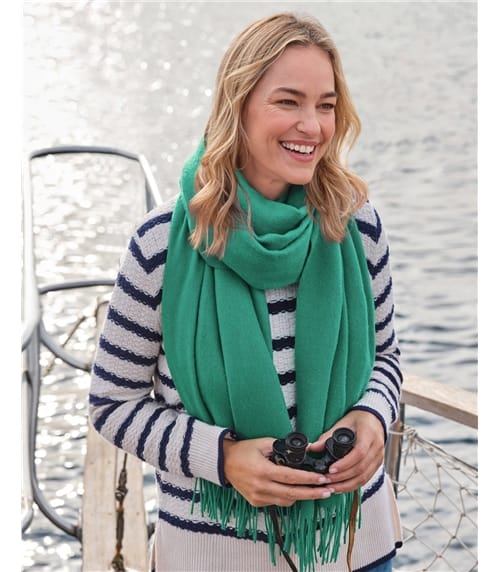 Wide Pure Wool Scarf
