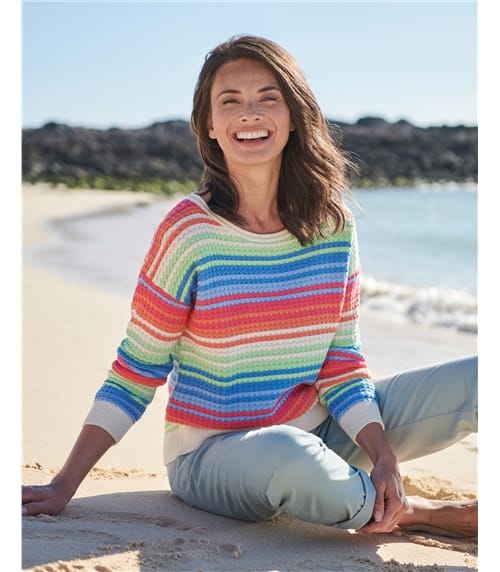 Organic Cotton Bright Stripe Sweater