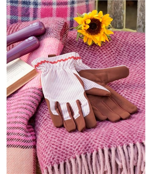 Cotton Ticking Stripe Garden Gloves
