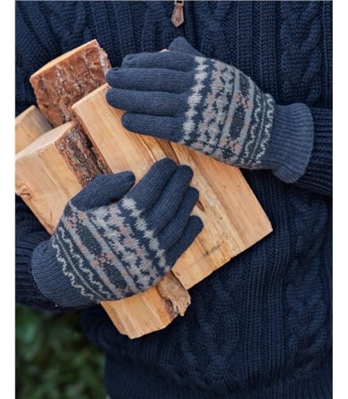 Mens Lambswool Fairisle Glove