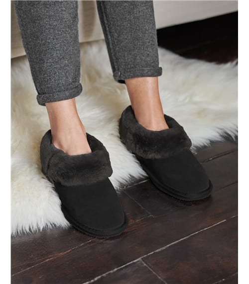 Womens Short Sheepskin Slipper Boot