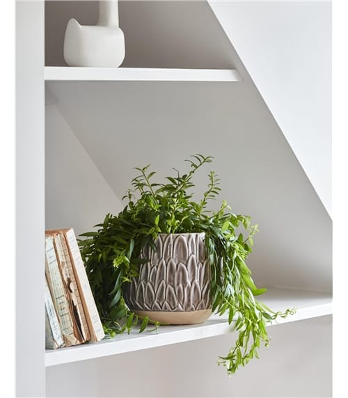 Small Leaf Embossed Planter