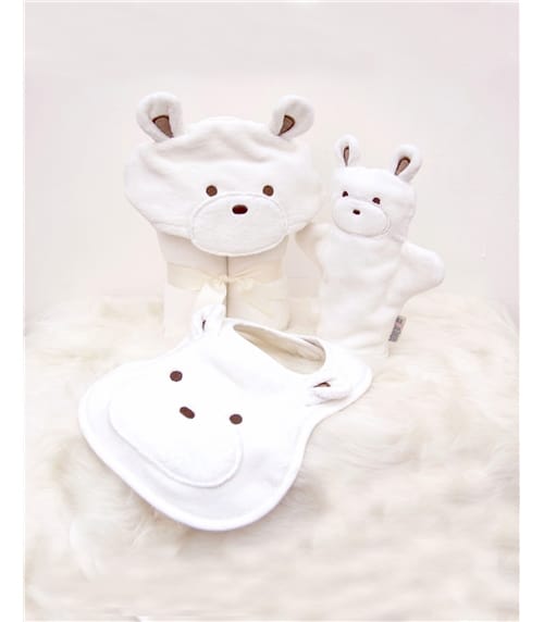 Smiley Bear Baby Towel Gift Set