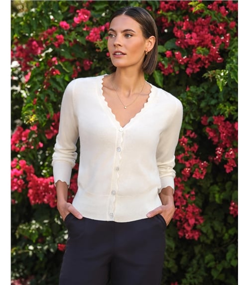 Scalloped Edge Cardigan