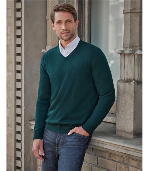 Mens Cashmere V Sweater