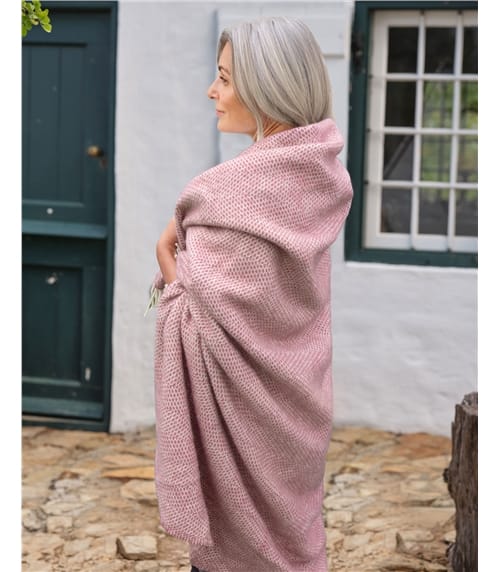 Decke mit Rautenmuster aus reiner Wolle